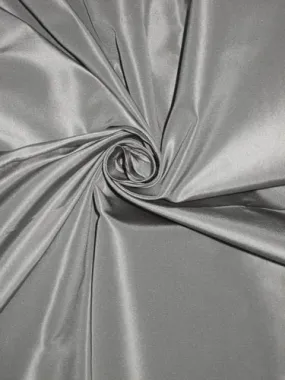 100% Pure SILK TAFFETA FABRIC Grey 54" wide tafcut21