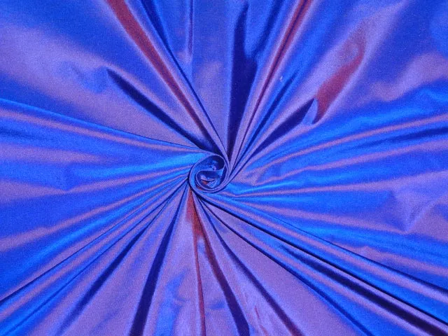 100% Pure SILK TAFFETA FABRIC Ink Blue x Purple 54" wide TAF216