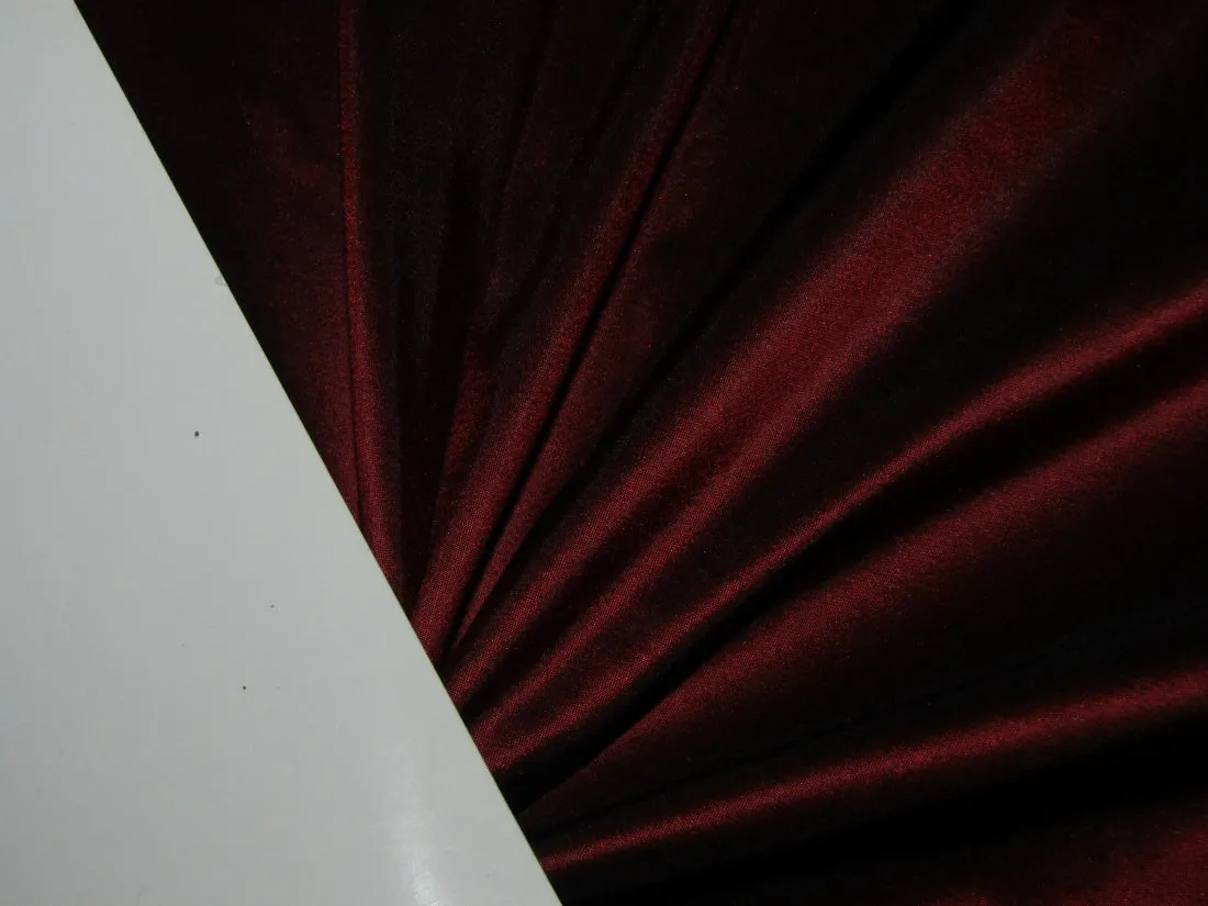 100% Pure SILK TAFFETA FABRIC Red x Black color 54" wide TAF69[1]