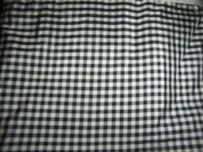 100% Silk taffeta black / white plaids 54&quot; wide