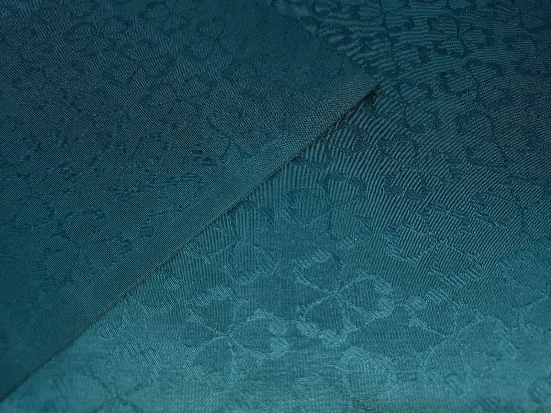 100% Silk Taffeta Jacquard Fabric silver grey & SEA/TEAL GREEN Color 54" wide TAFJ13[2]/TAFJ13[4]