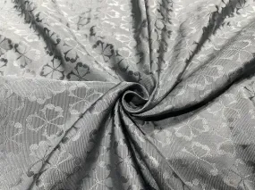 100% Silk Taffeta Jacquard Fabric silver grey & SEA/TEAL GREEN Color 54" wide TAFJ13[2]/TAFJ13[4]