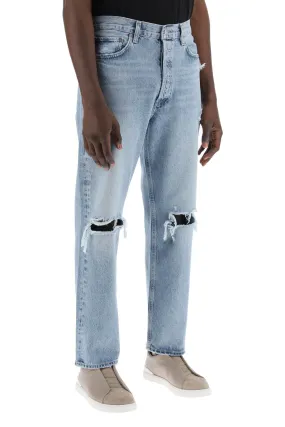 90's destroyed jeans with distressed details