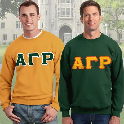 Alpha Gamma Rho 9oz. Crewneck Sweatshirt, 2-Pack Bundle Deal - G120 - TWILL