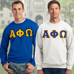 Alpha Phi Omega 9oz. Crewneck Sweatshirt, 2-Pack Bundle Deal - G120 - TWILL