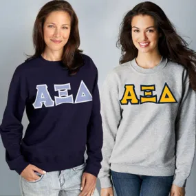 Alpha Xi Delta 9oz. Crewneck Sweatshirt, 2-Pack Bundle Deal - G120 - TWILL