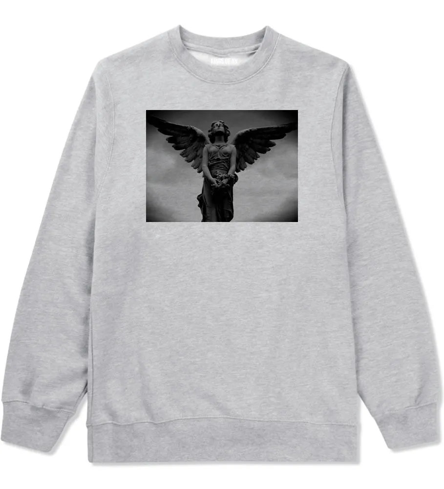 Angel Statue Wings Dark Goth Crewneck Sweatshirt