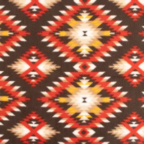 Anti-Pill Fleece Print - SLIPPY - Diamond Navajo - Brown