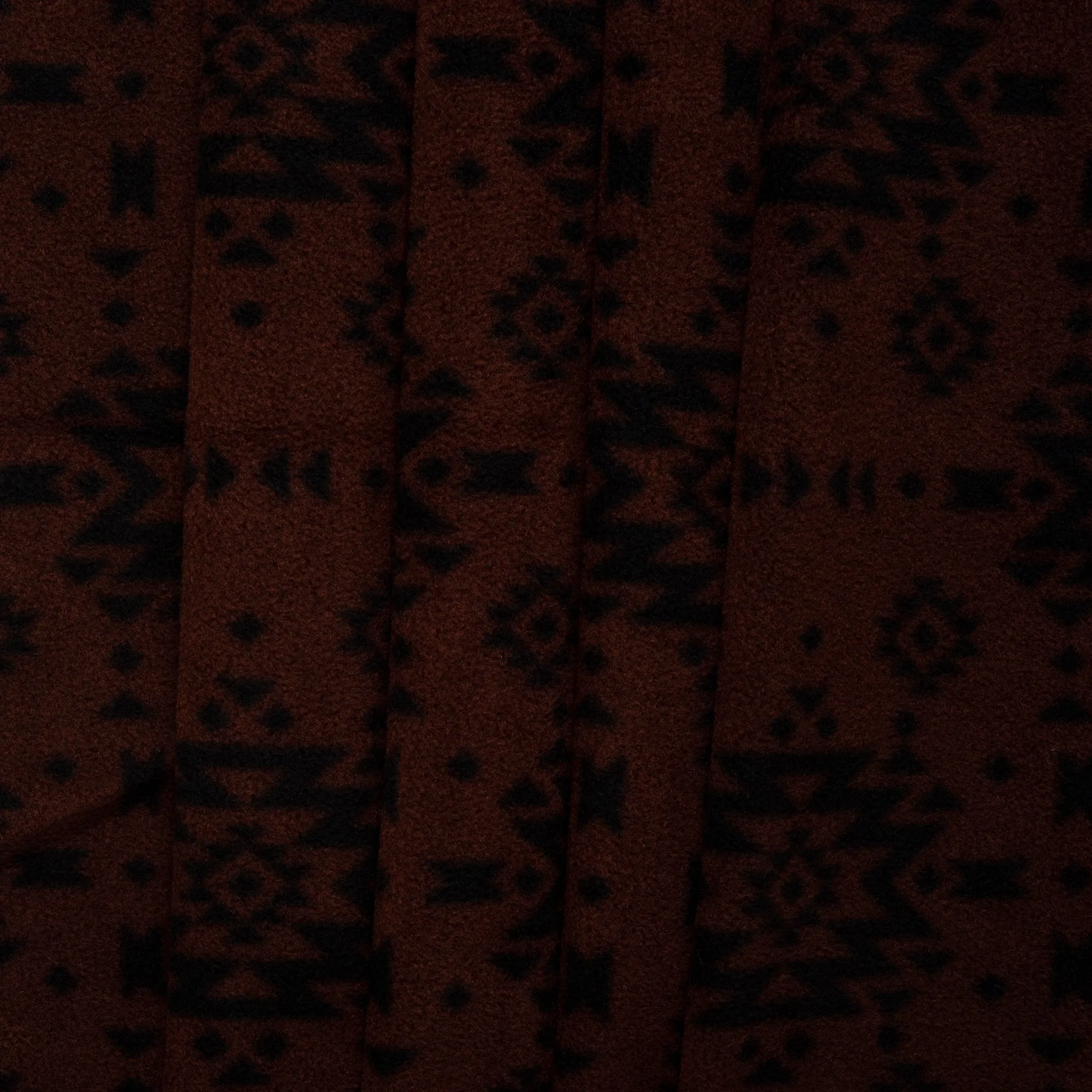 Anti Pill Fleece Print - SLIPPY - Navajo - Chocolate