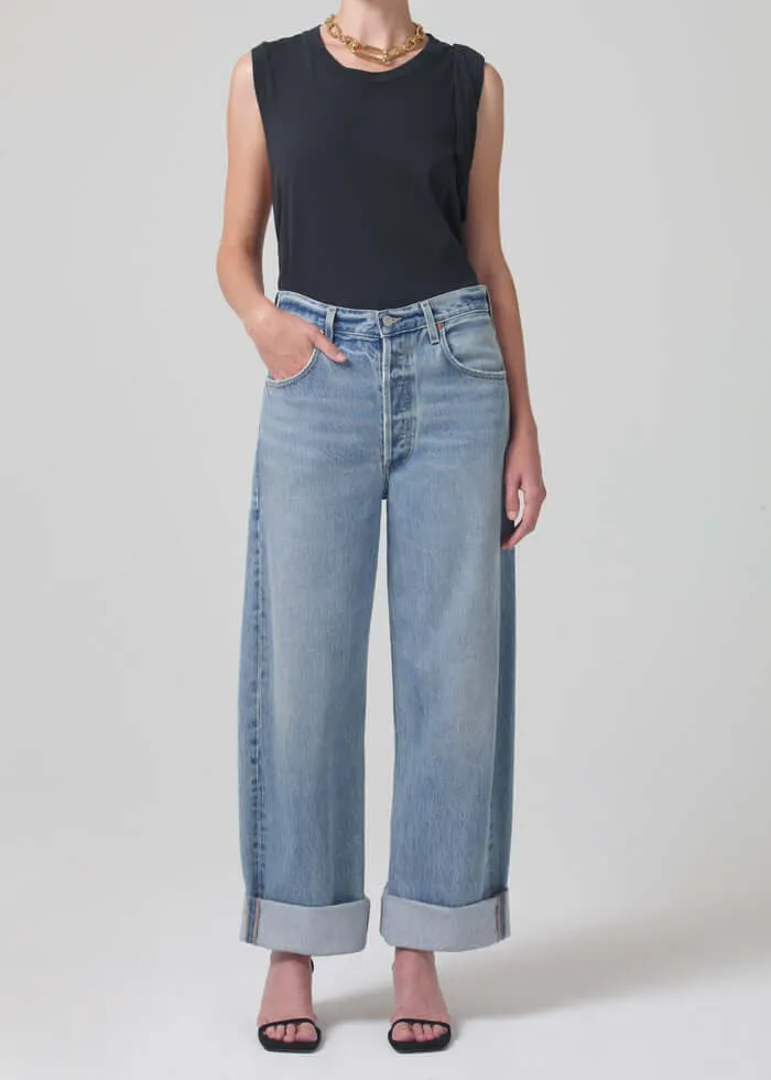 AYLA BAGGY CUFFED CROP JEAN