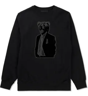 Bear In Suit Funny Crewneck Sweatshirt