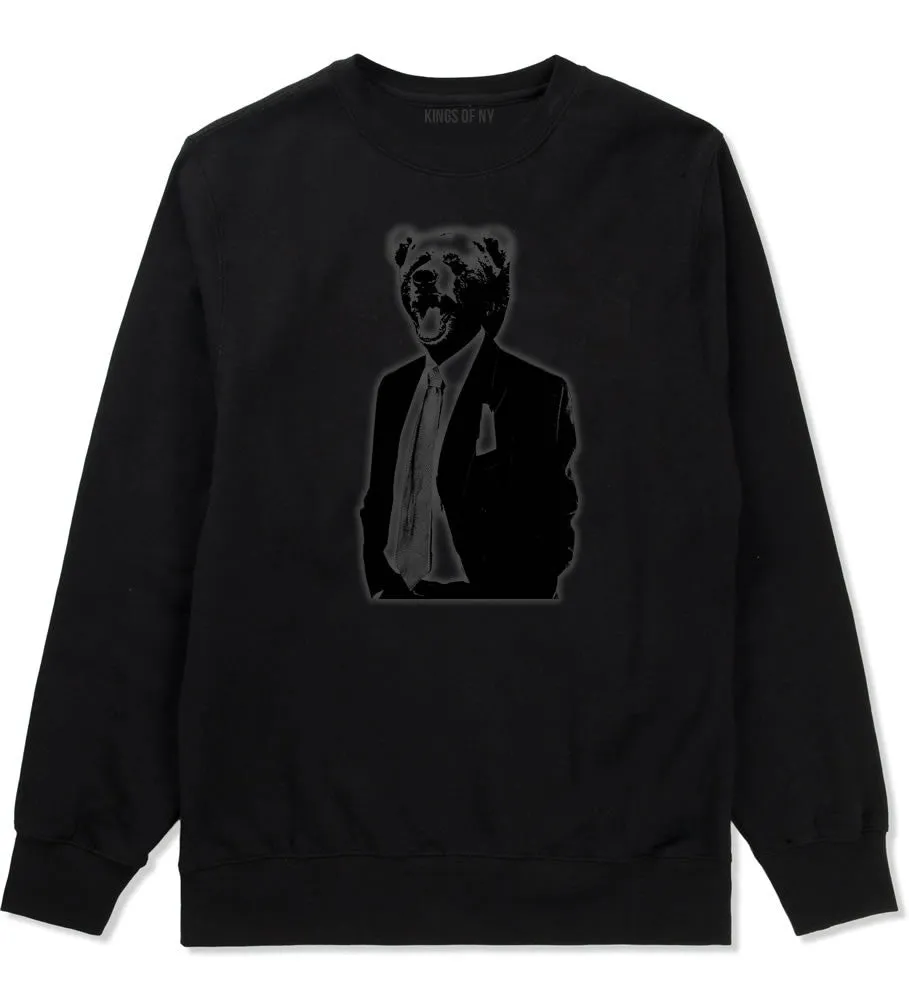 Bear In Suit Funny Crewneck Sweatshirt