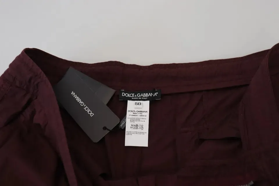 Bordeaux Cargo Jogger Trouser Cotton Pants