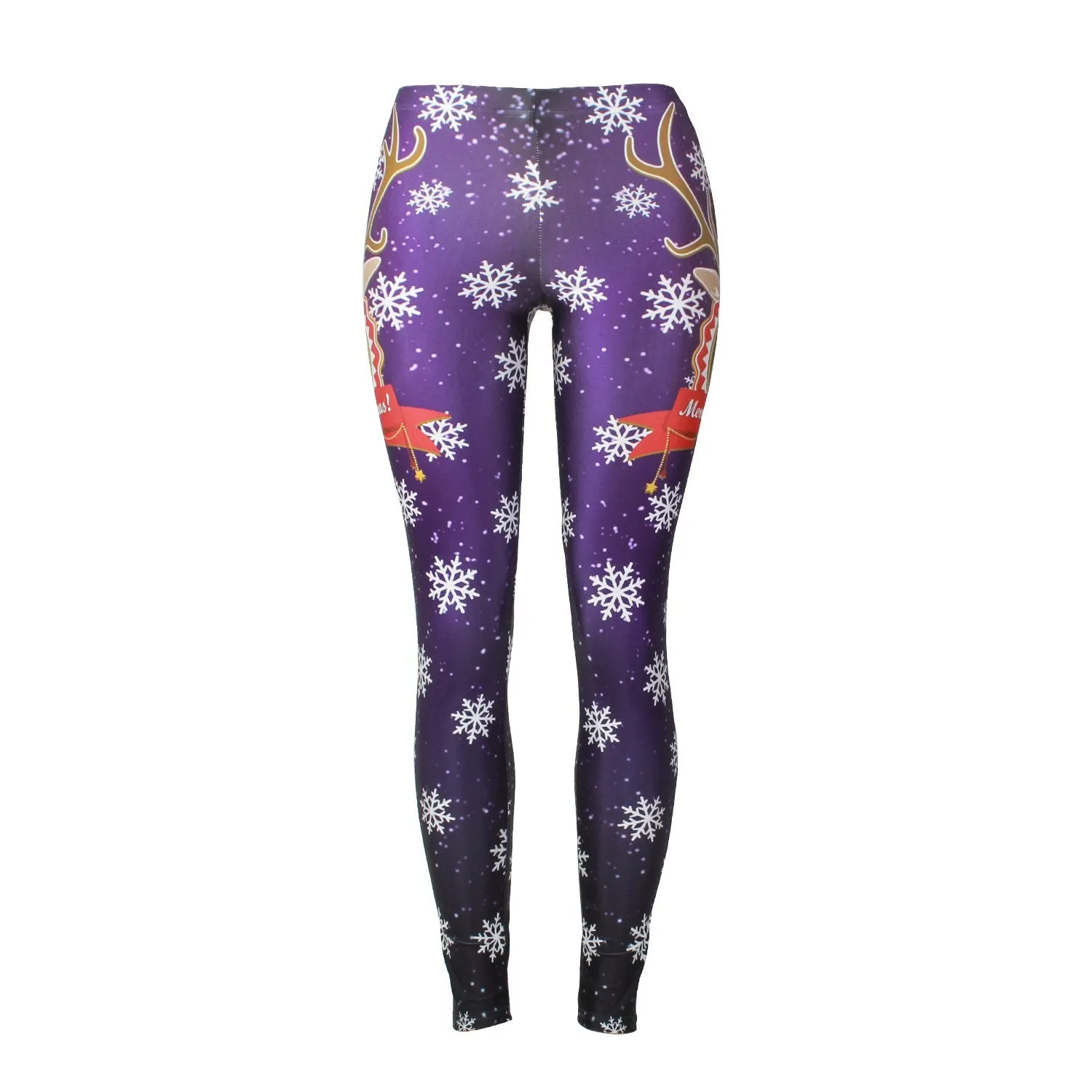 Christmas Pattern Print Women Skinny Leggings