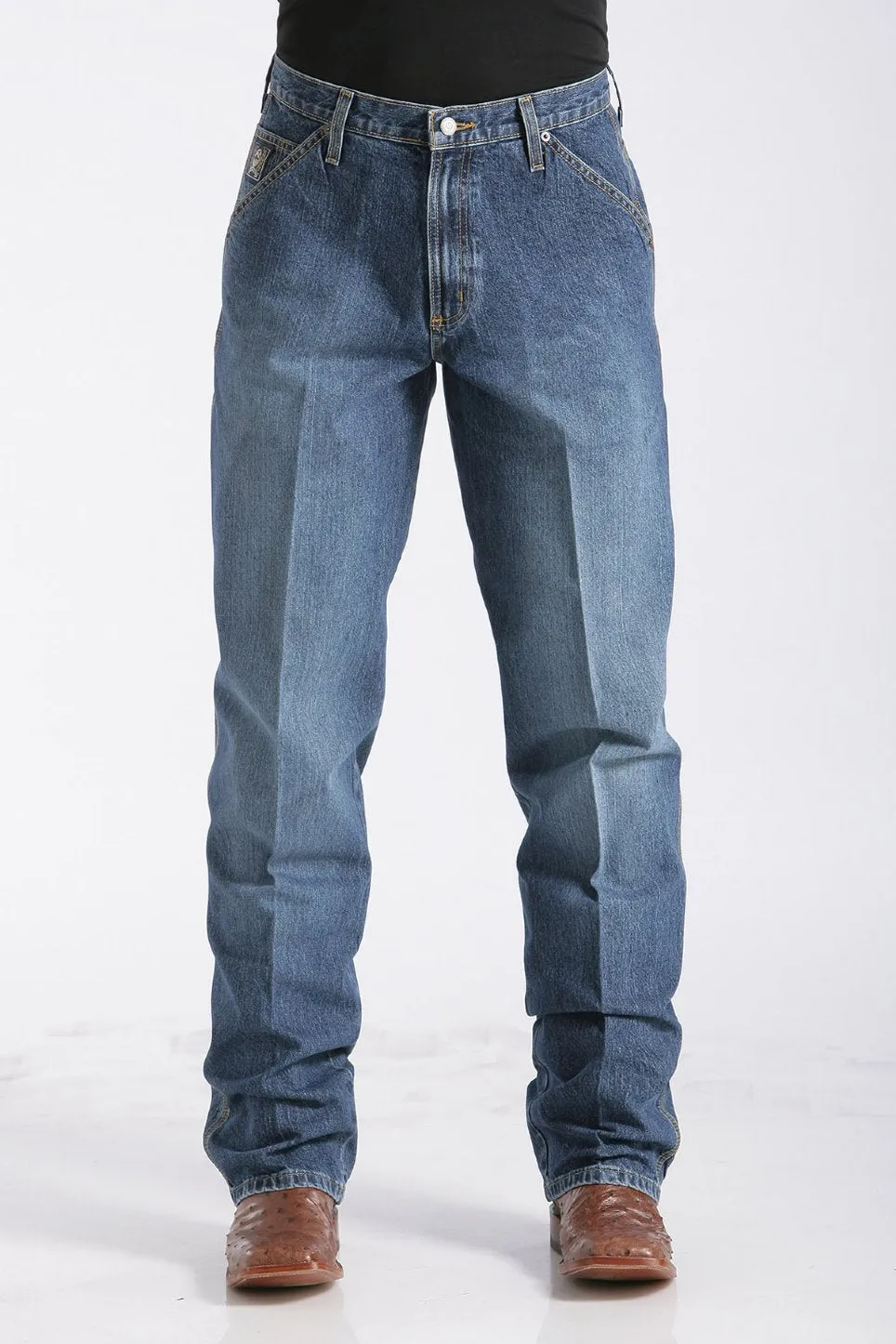 Cinch Loose Fit Blue Label Medium Stonewash Jeans Style MB90434002