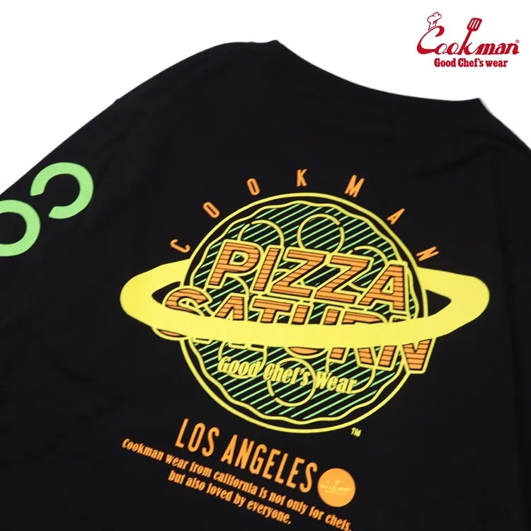 Cookman Long Sleeve Tees - Pizza : Black