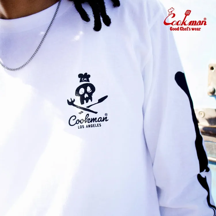 Cookman Long Sleeve Tees - Skull : White