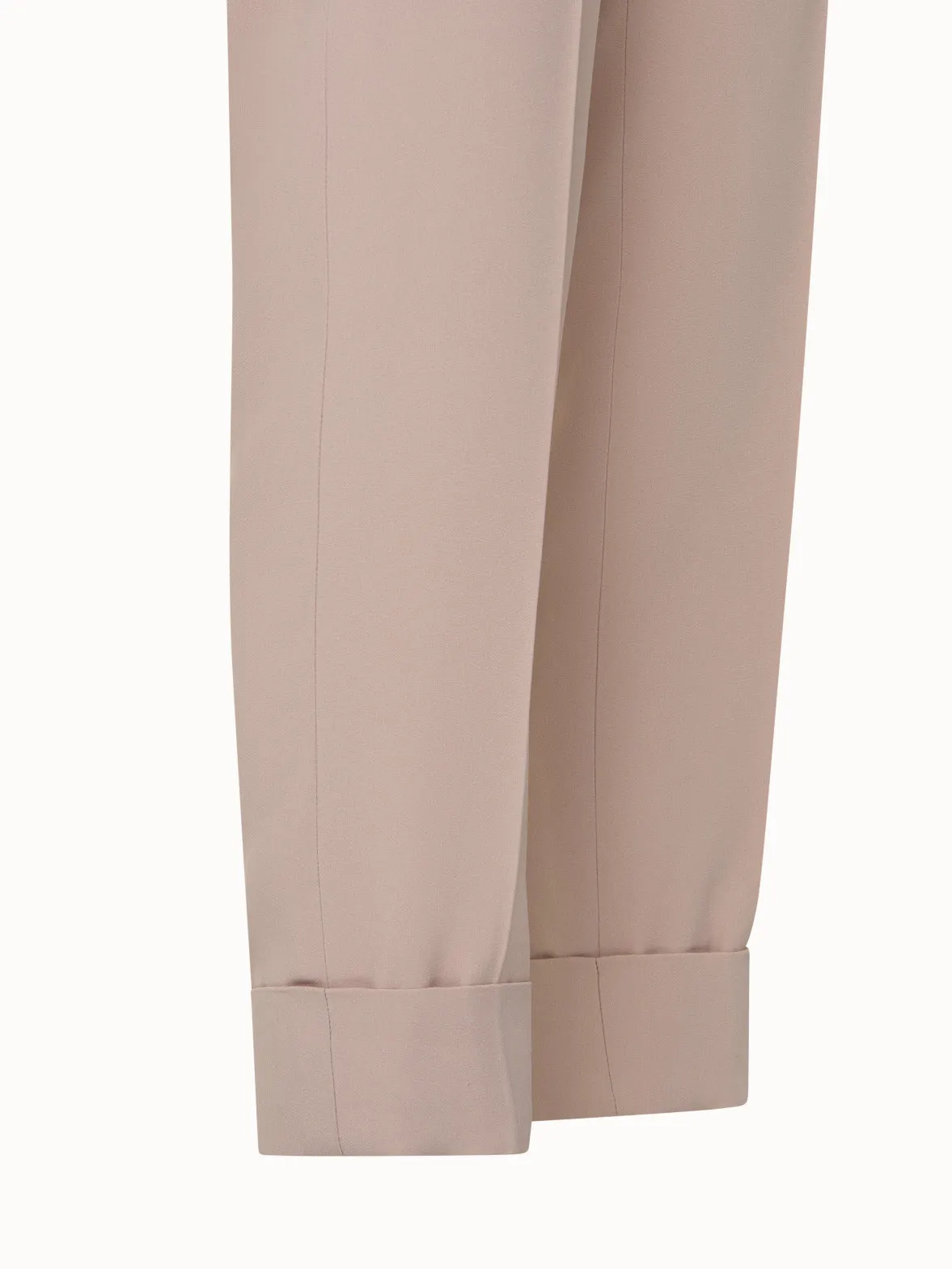 Crêpe Pants with Cuffs