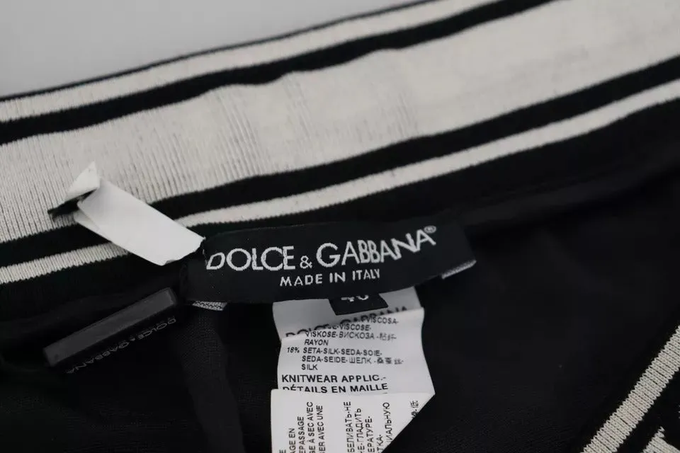 Dolce & Gabbana Black Jogger Jogging Trouser Cotton Pants