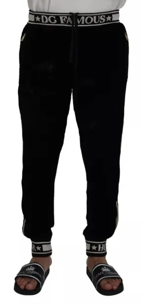 Dolce & Gabbana Black Jogger Jogging Trouser Cotton Pants