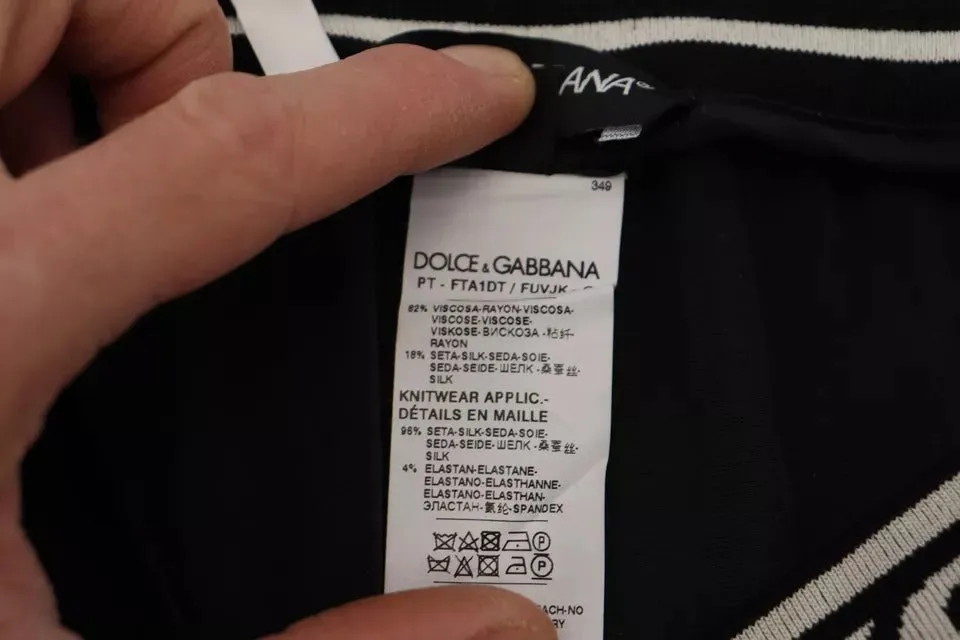 Dolce & Gabbana Black Jogger Jogging Trouser Cotton Pants