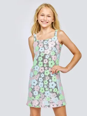 Flower Sequin Dress