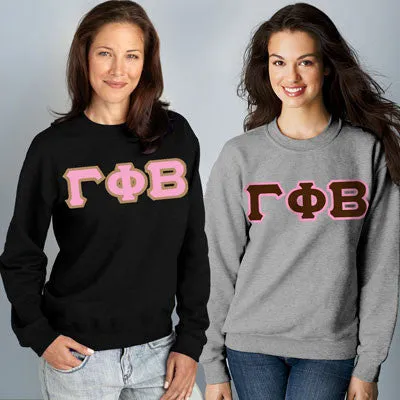 Gamma Phi Beta 9oz. Crewneck Sweatshirt, 2-Pack Bundle Deal - G120 - TWILL