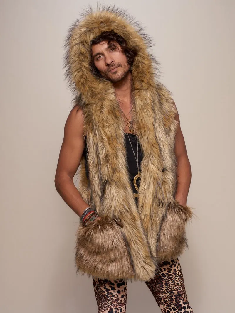 Golden Jackal Faux Fur Vest | Men's