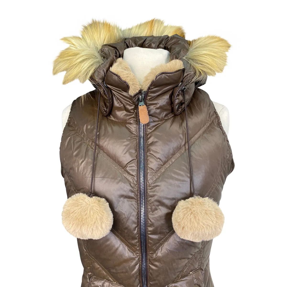 Goode Rider Faux Fur Vest in Bronze - Women's XS