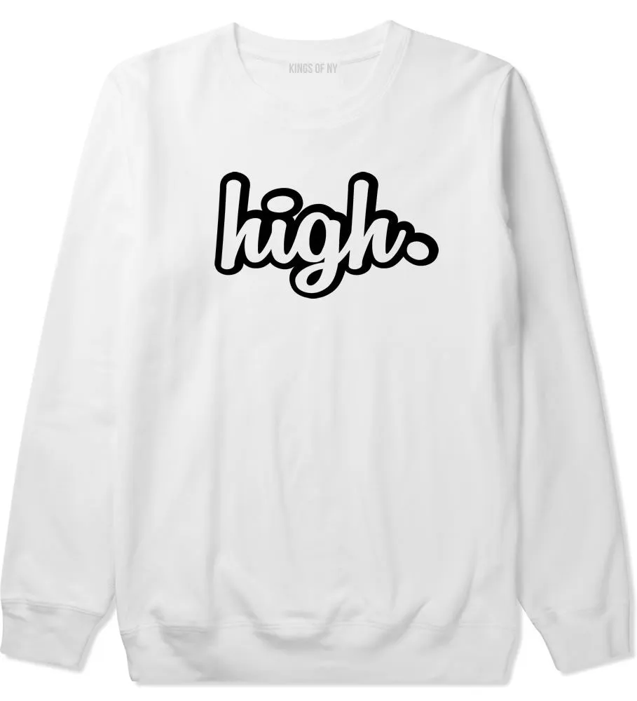 High Outline Weed Boys Kids Crewneck Sweatshirt