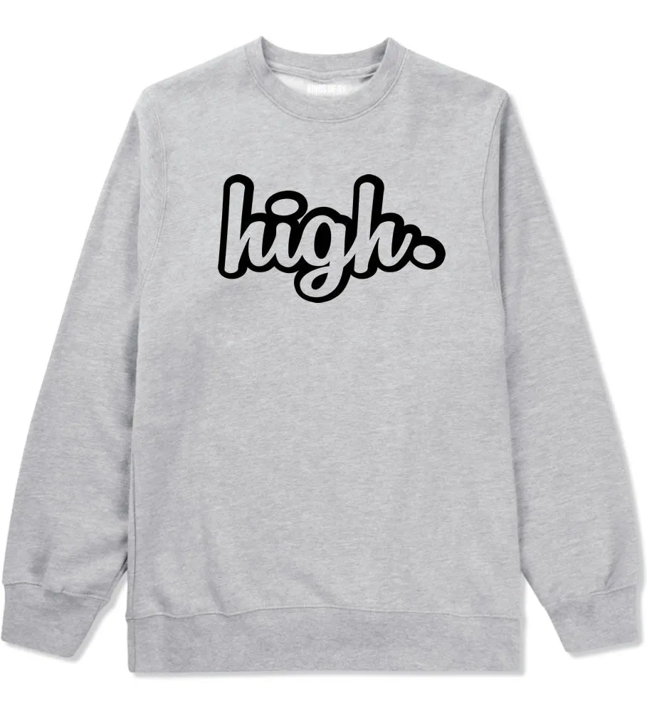 High Outline Weed Boys Kids Crewneck Sweatshirt