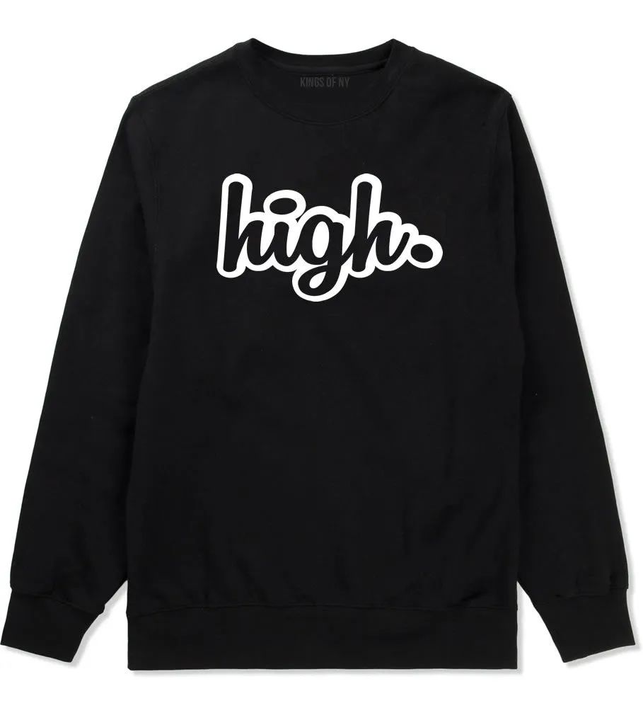 High Outline Weed Boys Kids Crewneck Sweatshirt