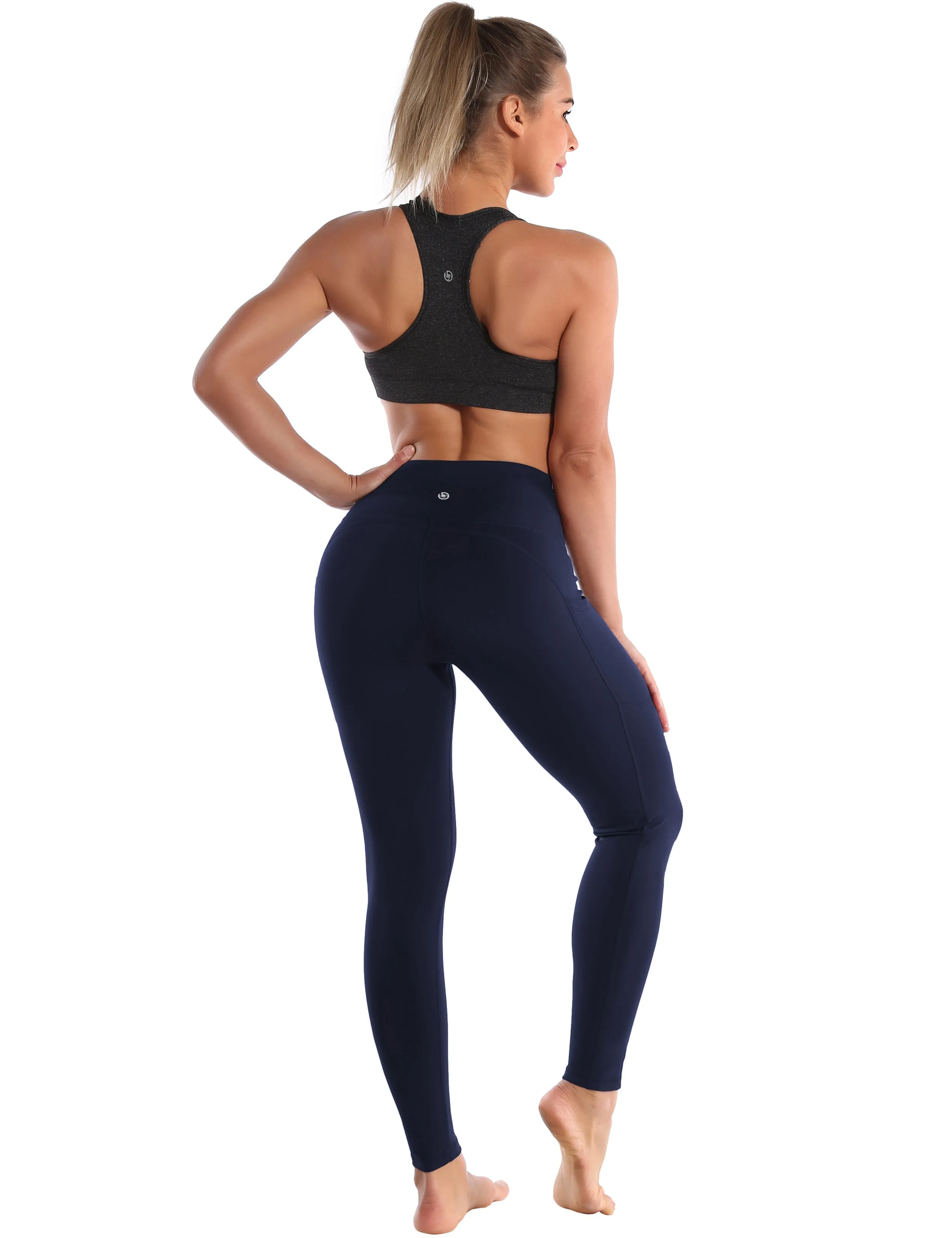 Hip Line Side Pockets Jogging Pants darknavy_Jogging