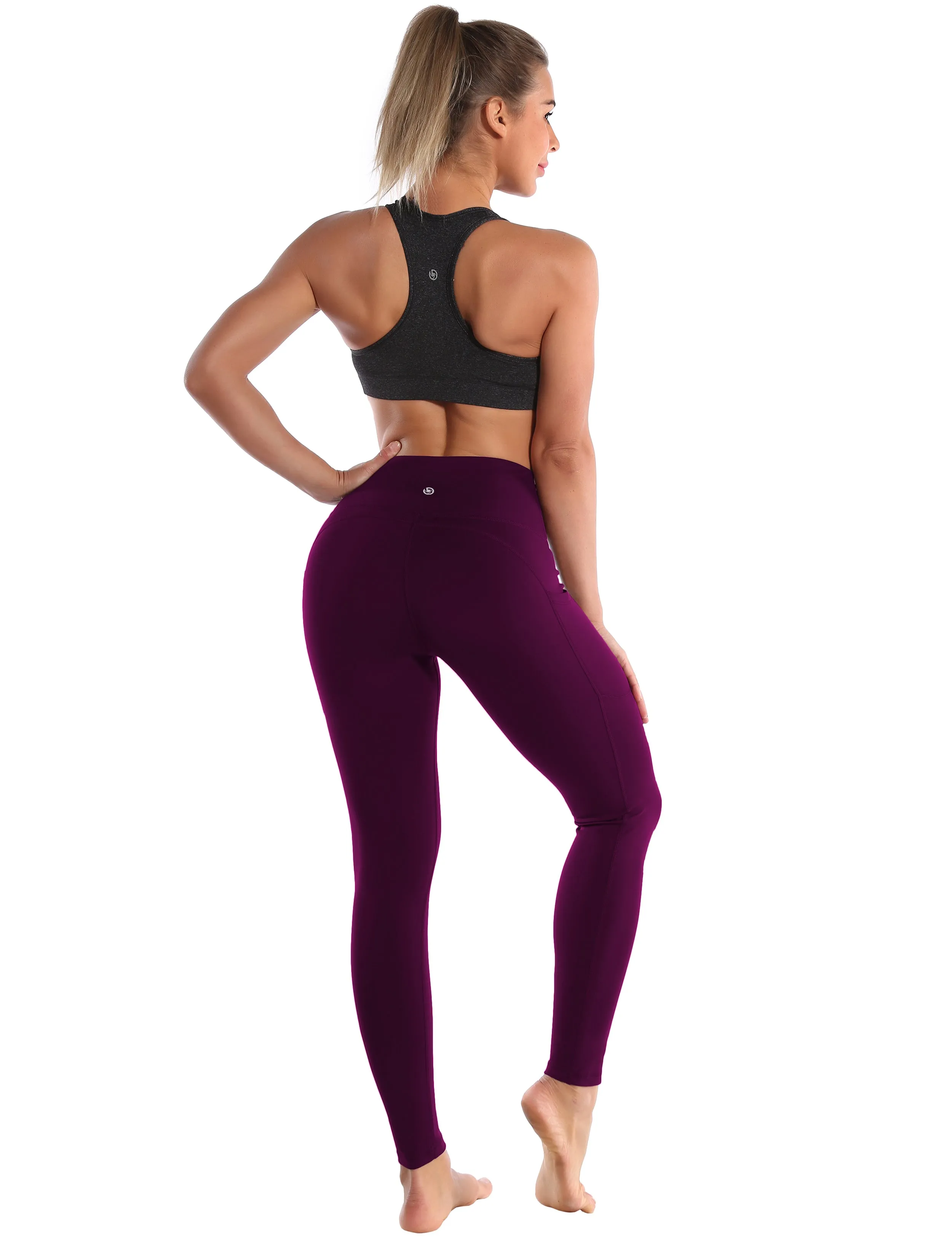 Hip Line Side Pockets Jogging Pants plum_Jogging