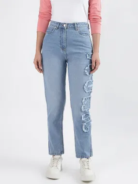 Iconic Women Blue Faded Relaxed Fit Jeans