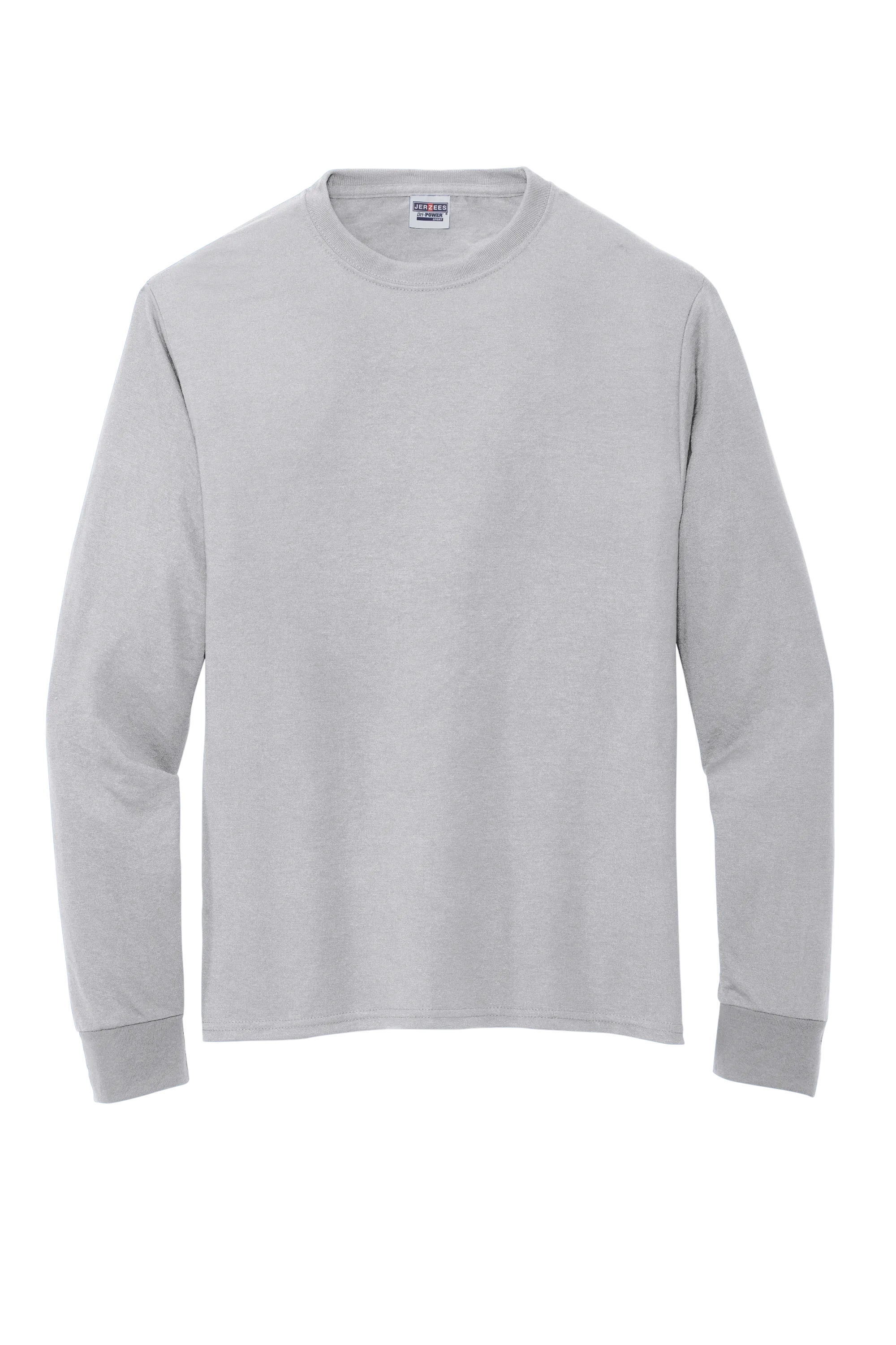 Jerzees® Dri-Power® 100% Polyester Long Sleeve T-Shirt - Silver