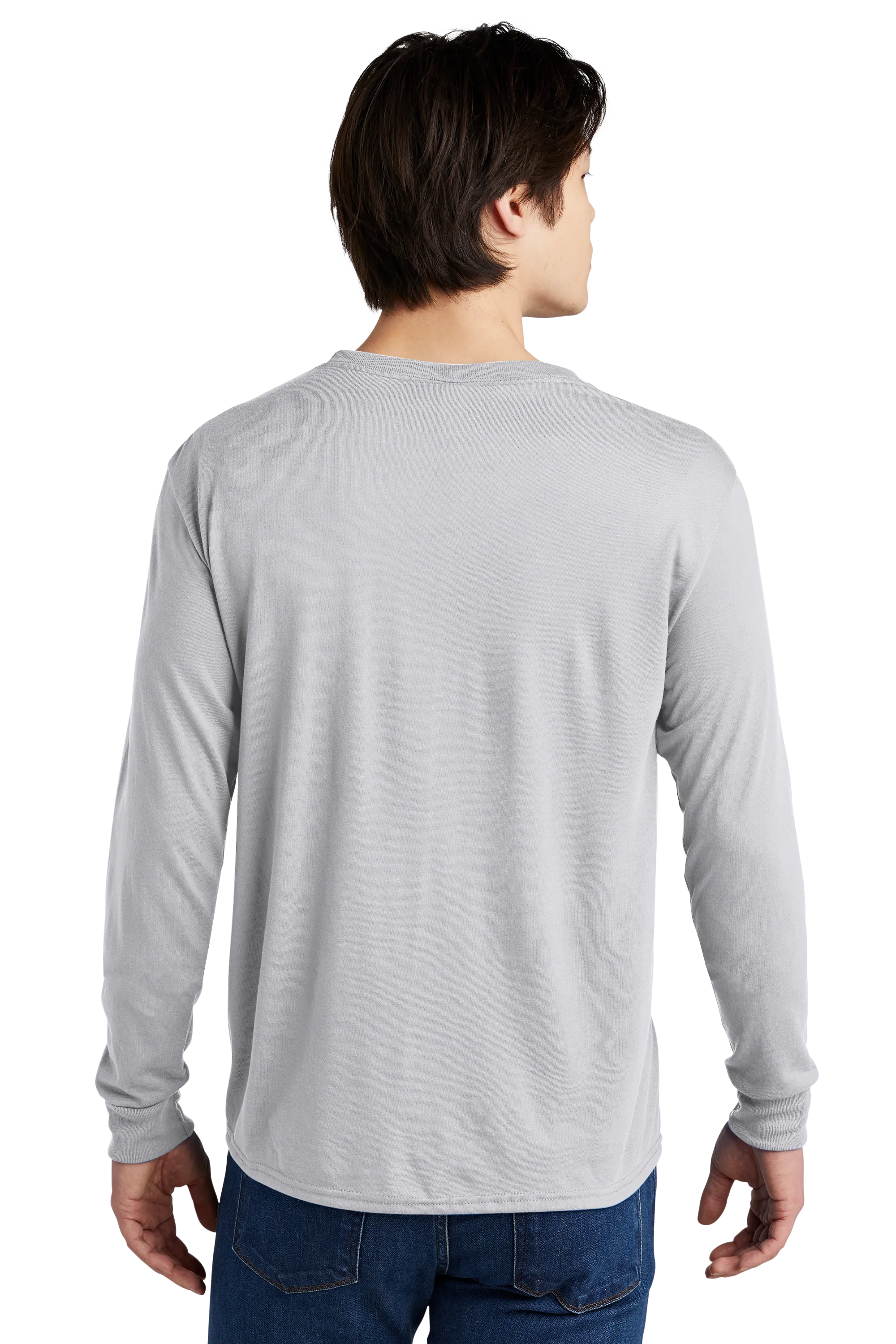 Jerzees® Dri-Power® 100% Polyester Long Sleeve T-Shirt - Silver