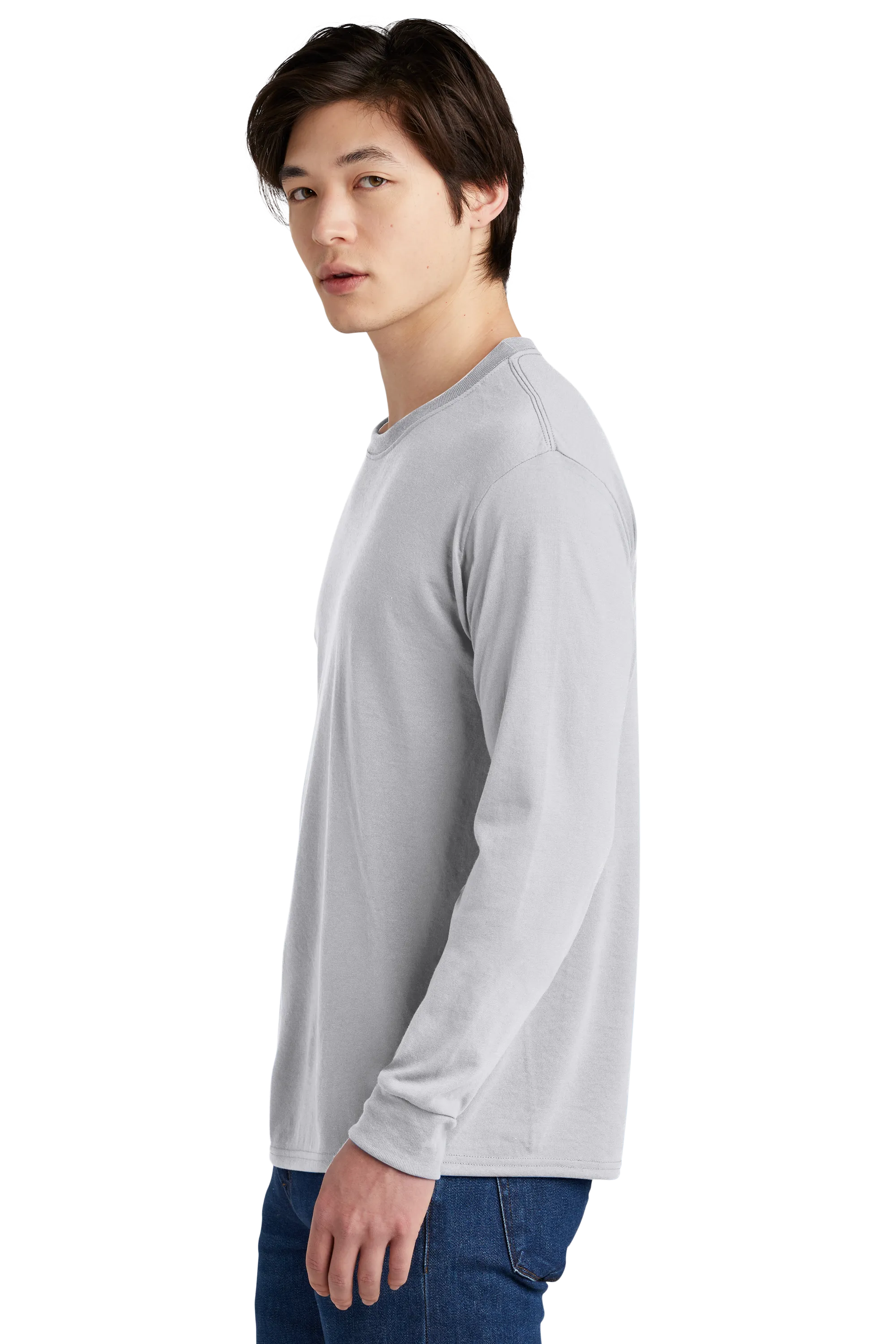 Jerzees® Dri-Power® 100% Polyester Long Sleeve T-Shirt - Silver