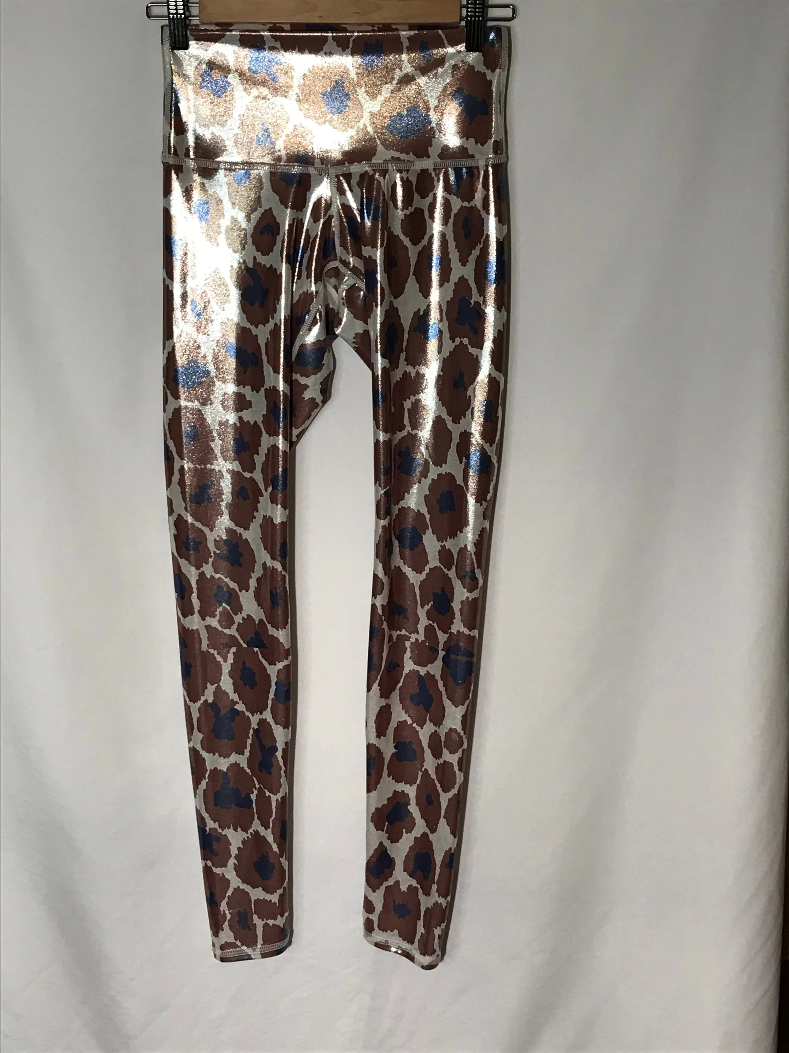 Leopard Print Designer Foil Leggings