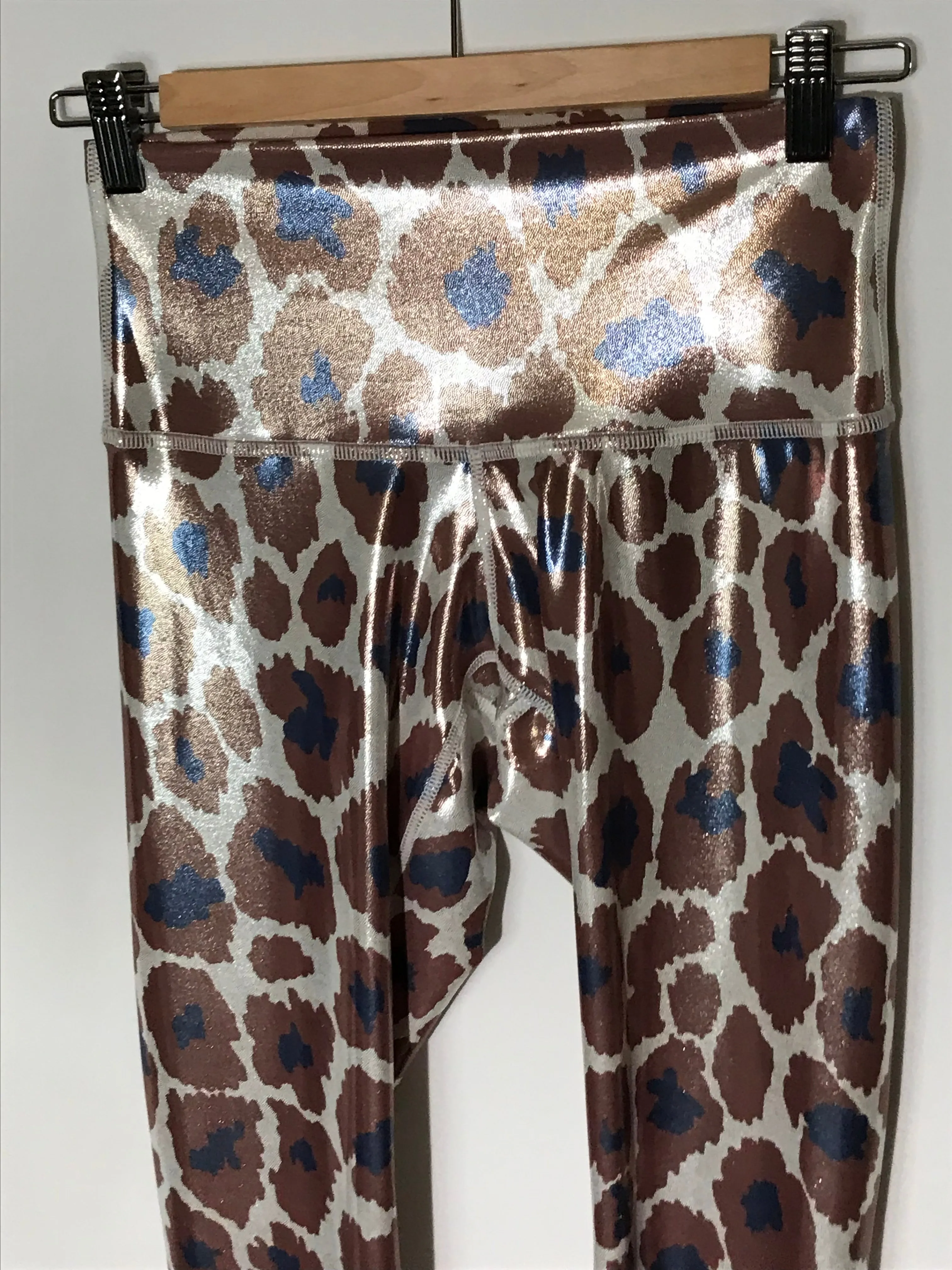 Leopard Print Designer Foil Leggings