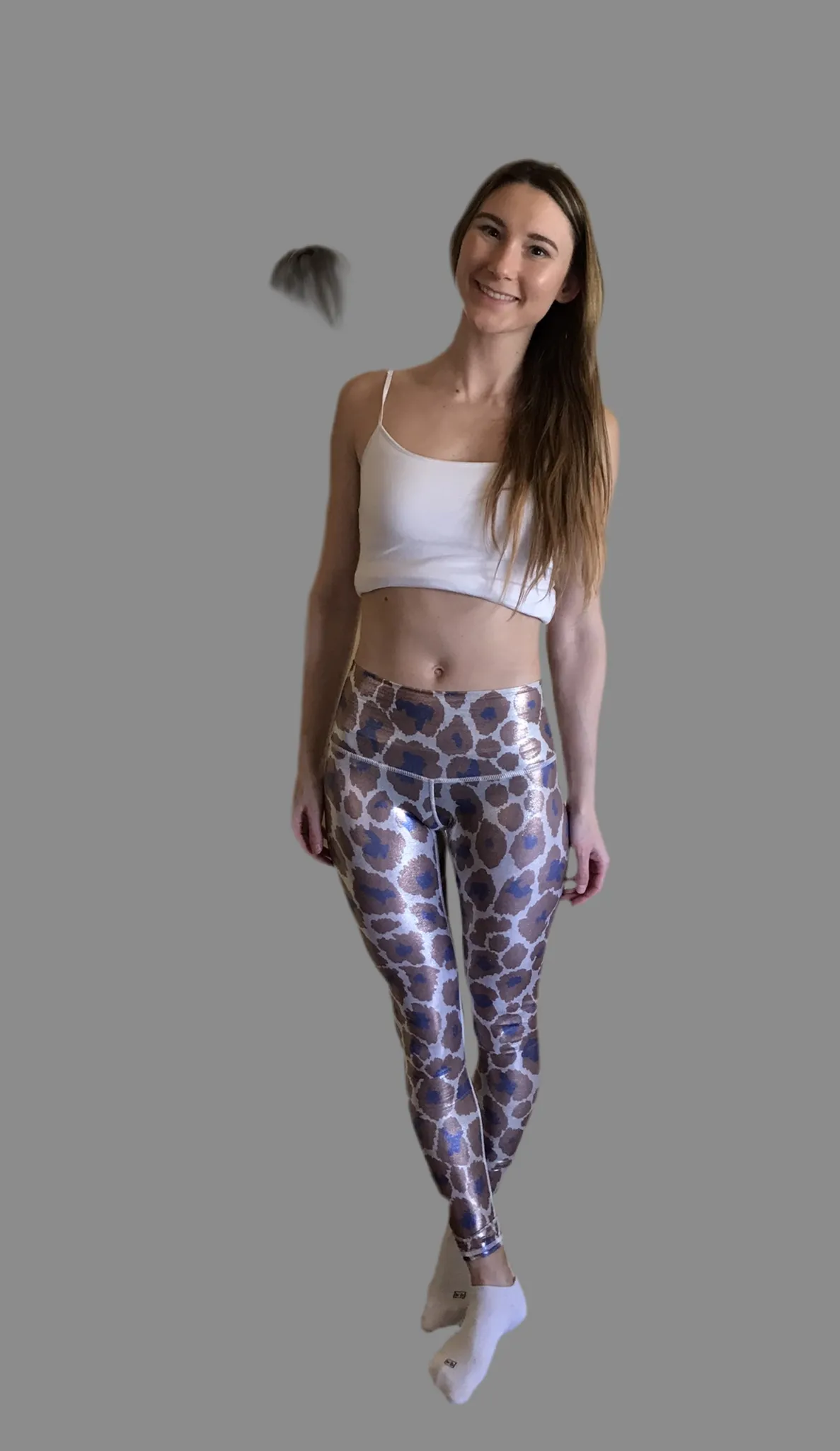 Leopard Print Designer Foil Leggings