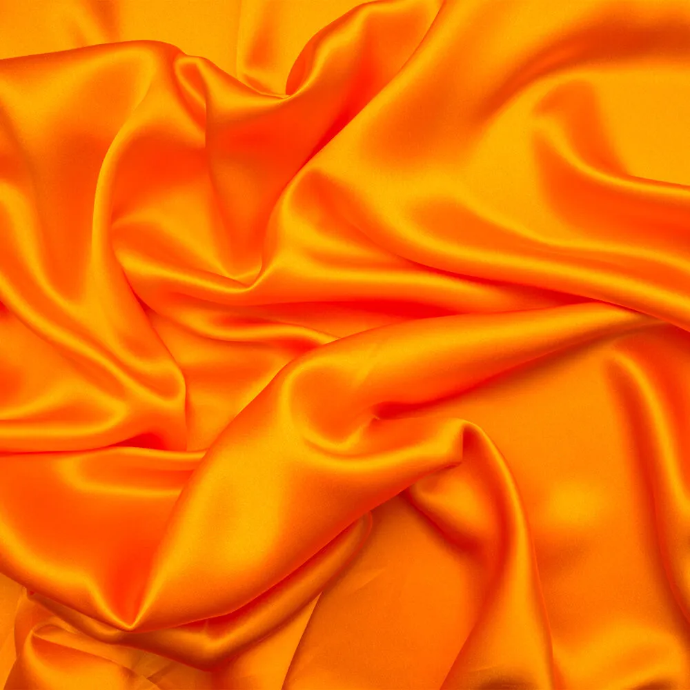 Orange Silk Satin