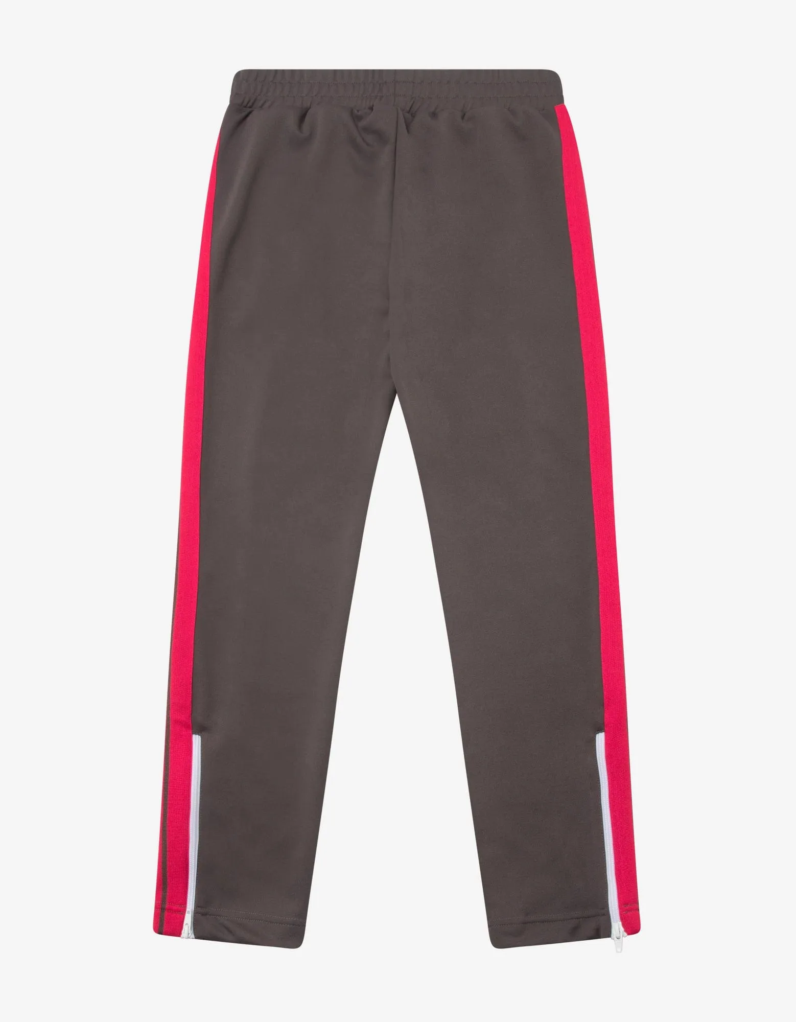 Palm Angels Grey Track Pants with Magenta Stripes