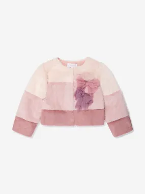 Patachou Girls Faux Fur Jacket in Multicolour