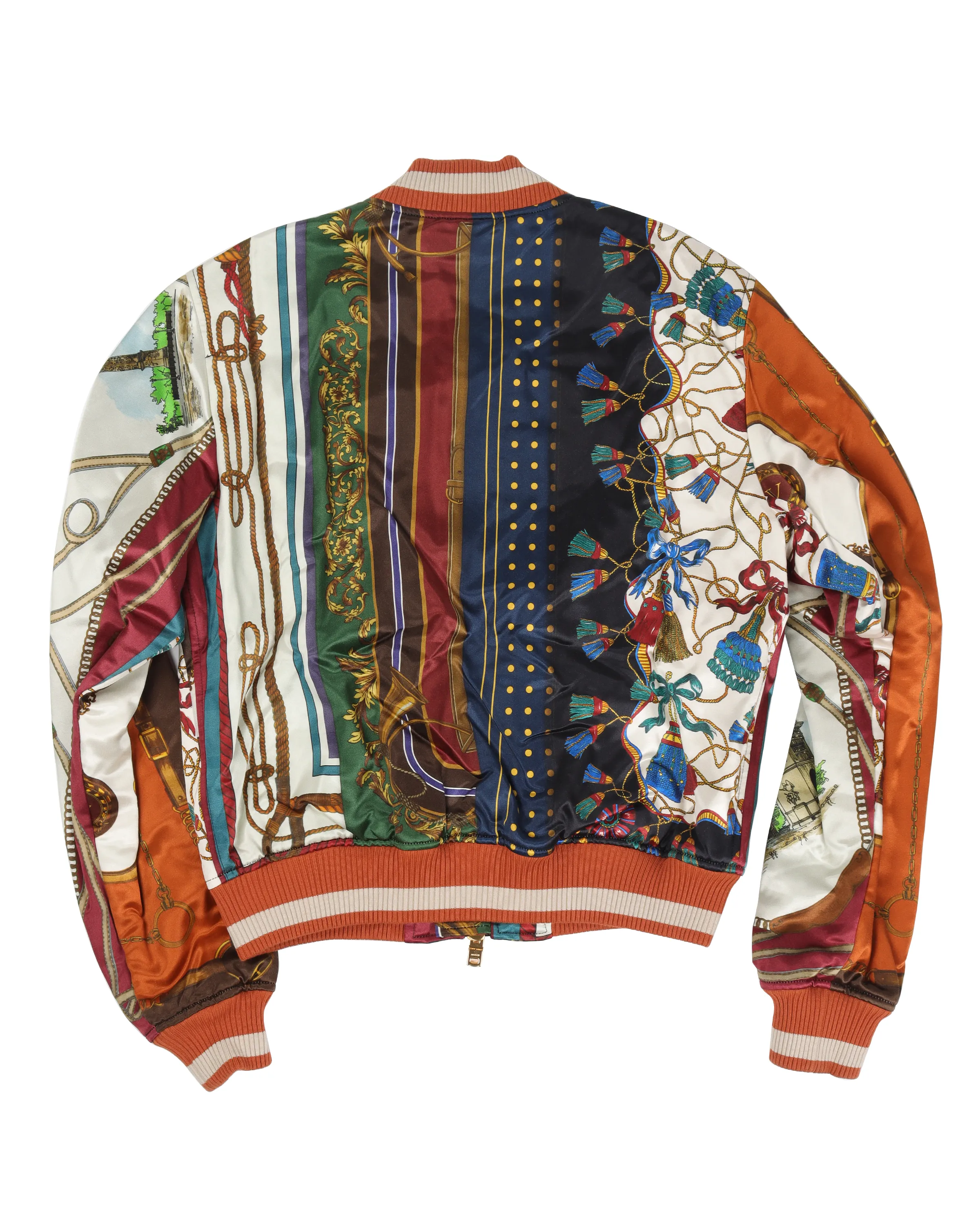 Patchwork Printed Bomber Jacket