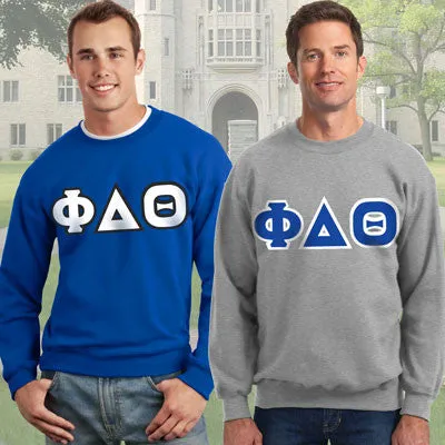 Phi Delta Theta 9oz. Crewneck Sweatshirt, 2-Pack Bundle Deal - G120 - TWILL