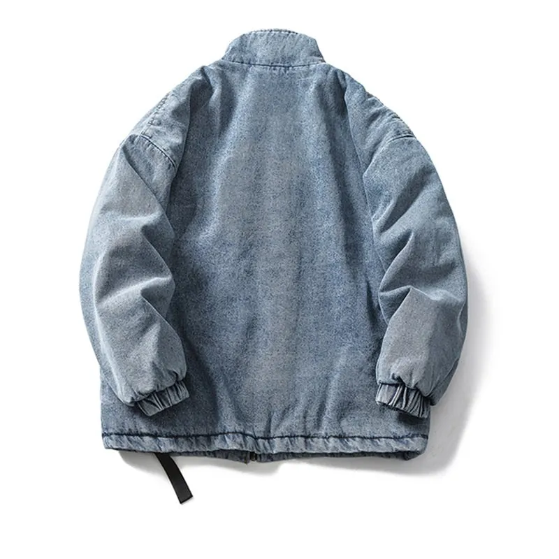 Pocket Denim Bomber Jacket