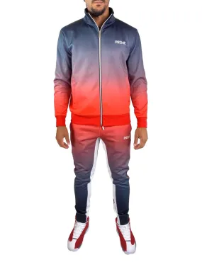 Preme Fresh Jogging Suite (BLACK GRADIENT/RED)