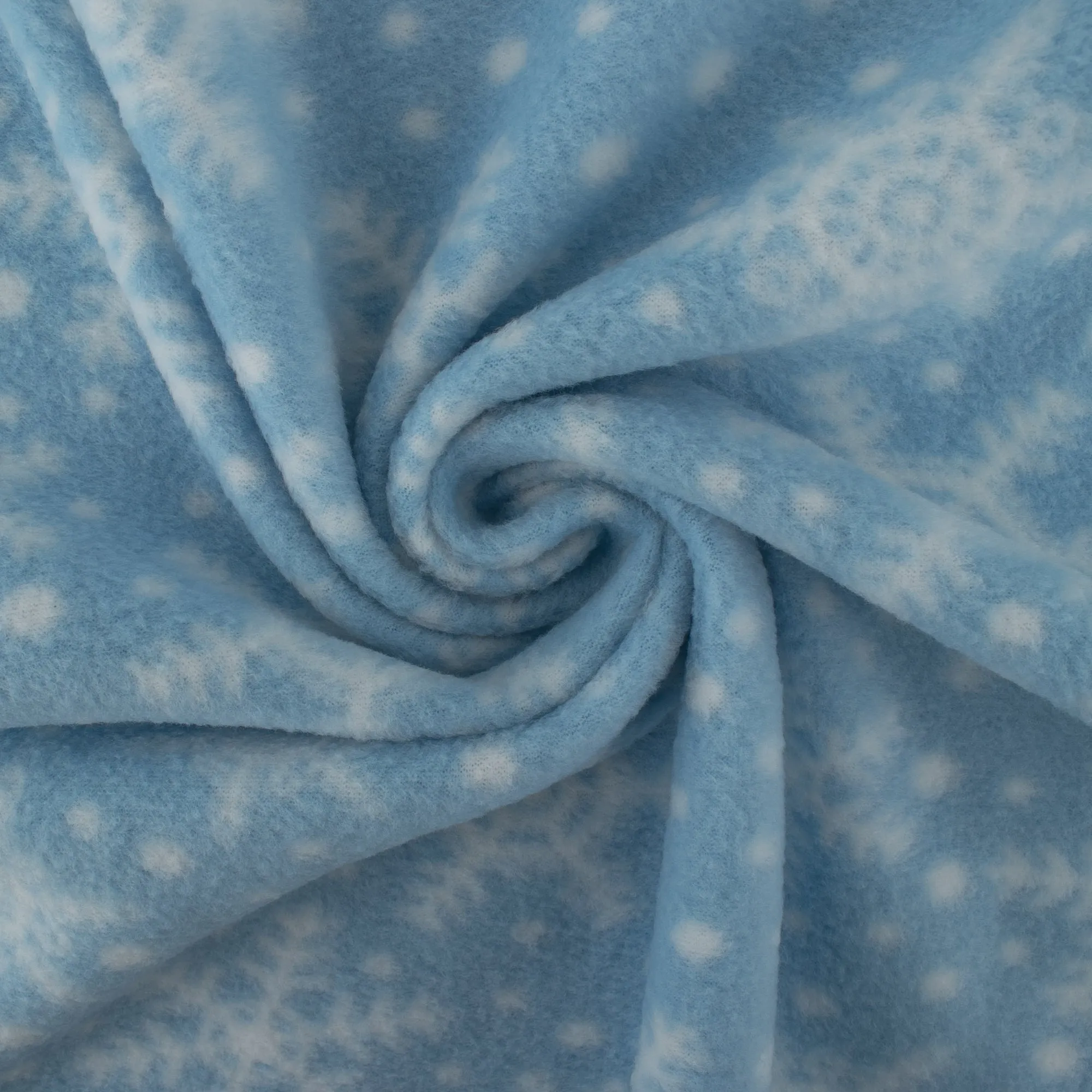 Printed Fleece - OUTBACK - Snowflake - Blue