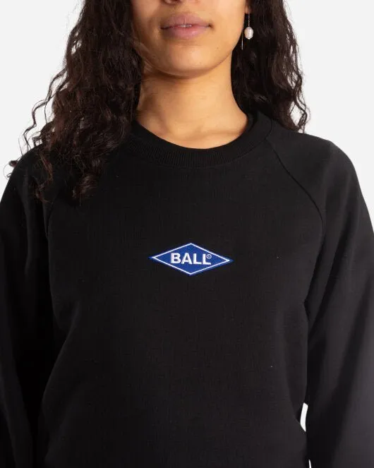 Raglan Crewneck - Black/Black